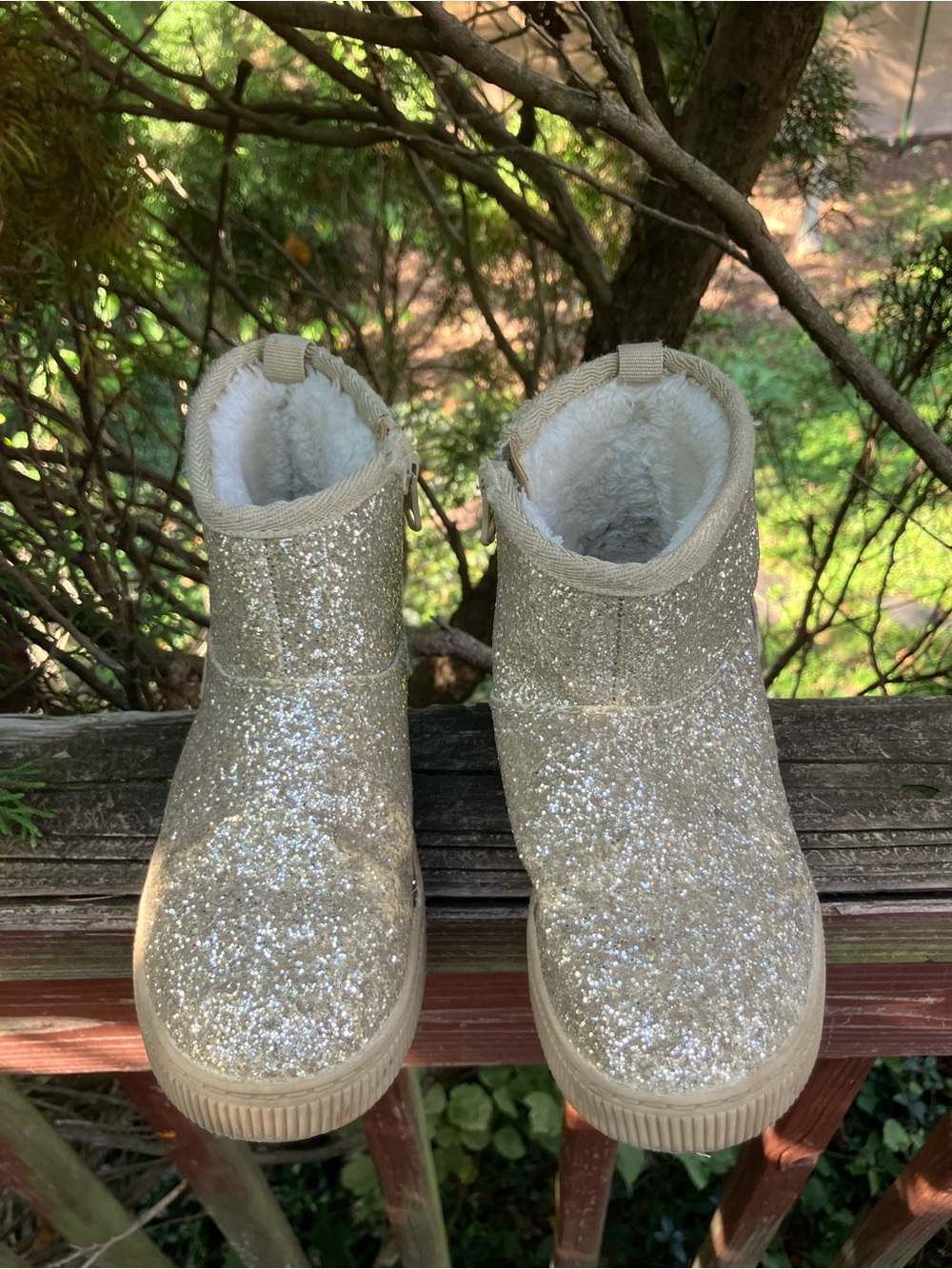 Cat & Jack Kids Glitter Ankle Boots - Gold